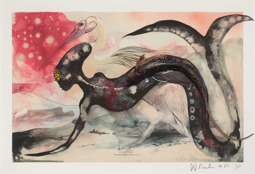 Wangechi Mutu - WaterSpirit washed Pelican, 2022 - Pinto Gallery