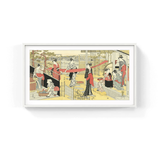 Washday (in vertical oban triptych), After 1782-Torii Kiyonaga-Pinto Gallery
