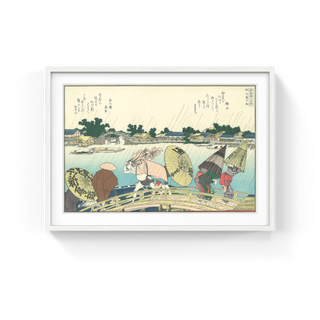 White Rain at Shin Yanagibashi, After 1806-Katsushika Hokusai-Pinto Gallery