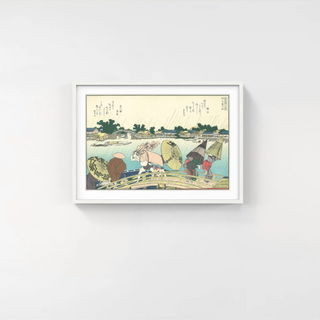 White Rain at Shin Yanagibashi, After 1806-Katsushika Hokusai-Pinto Gallery