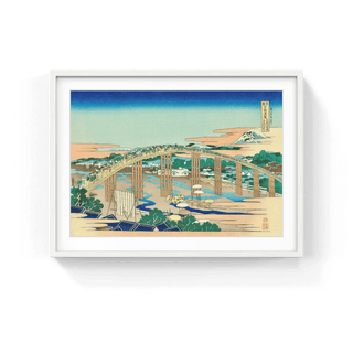 Yahagi Bridge at Okazaki on Tokaido Road, After 1833-Katsushika Hokusai-Pinto Gallery