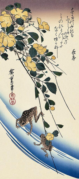 Yamabuki and Frog, After 1834-Utagawa Hiroshige (Andō Hiroshige)-Pinto Gallery