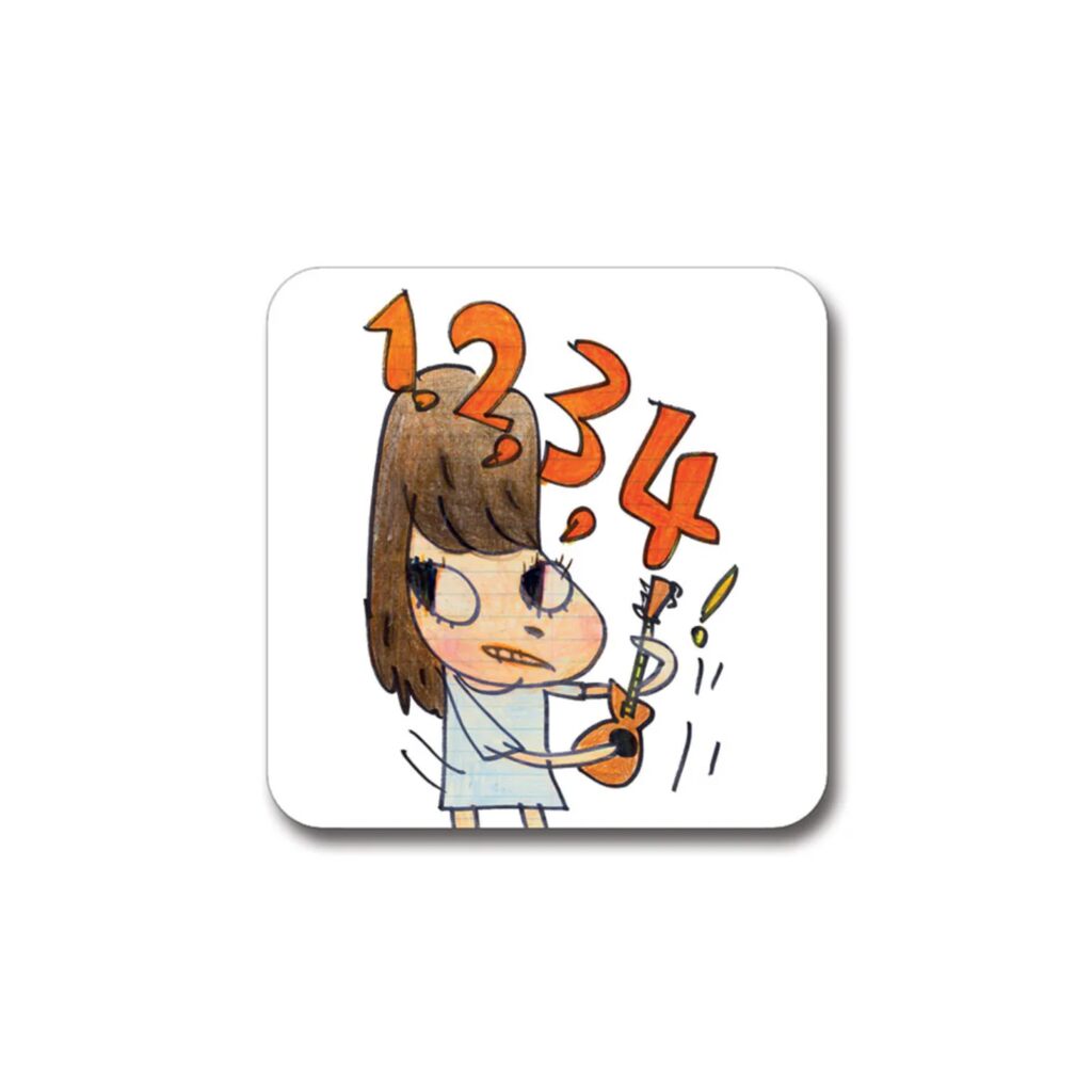 Yoshitomo Nara - 1, 2, 3, 4! Coaster, 2025 - Pinto Gallery