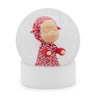 Yoshitomo Nara - Little Wanderer Snow Globe (Red), 2025 - Pinto Gallery