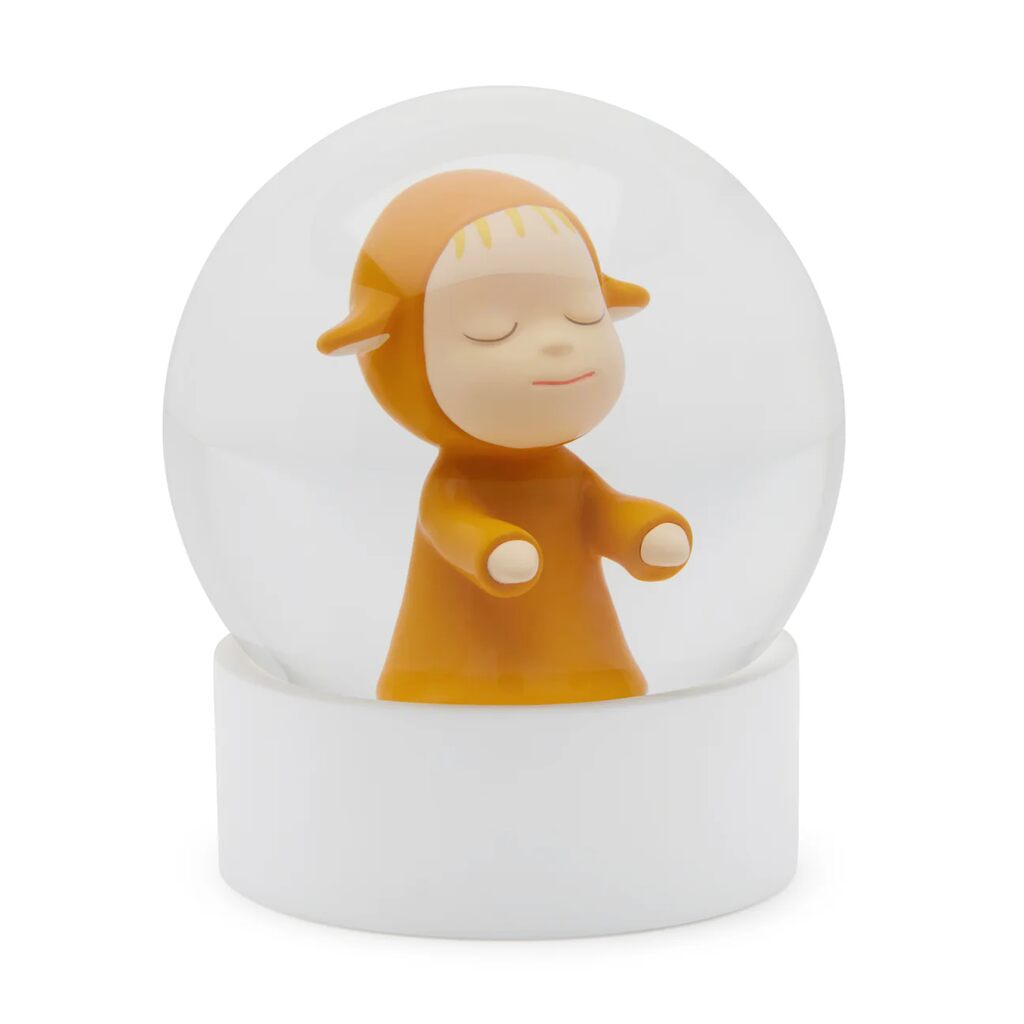 Yoshitomo Nara - Little Wanderer Snow Globe (Yellow), 2025 - Pinto Gallery