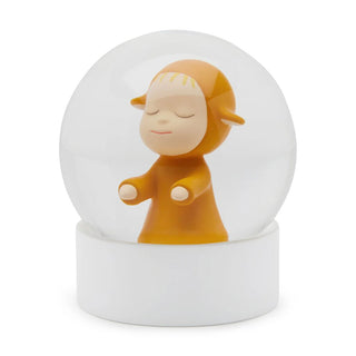 Yoshitomo Nara - Little Wanderer Snow Globe (Yellow), 2025 - Pinto Gallery