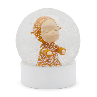 Yoshitomo Nara - Little Wanderer Snow Globe (Yellow), 2025 - Pinto Gallery