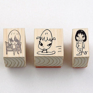 Yoshitomo Nara - Nara Stamps Small (Set of 3), 2020 - Pinto Gallery