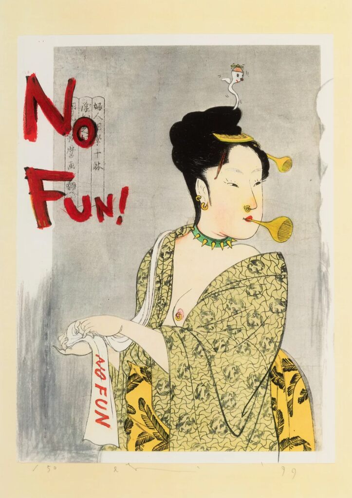 Yoshitomo Nara - No Fun!, "In the Floating World", 1999 - Pinto Gallery