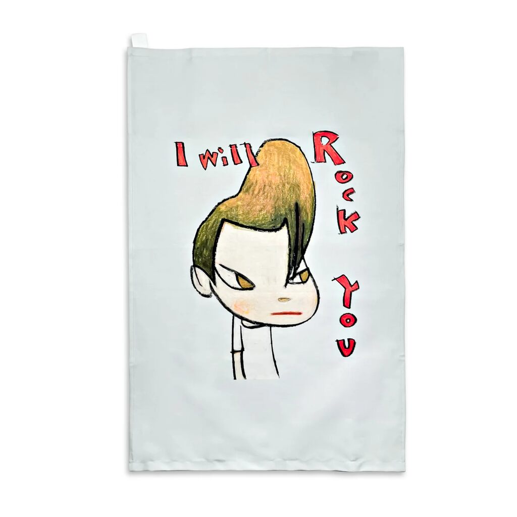 Yoshitomo Nara - Rock You! Tea Towel, 2025 - Pinto Gallery