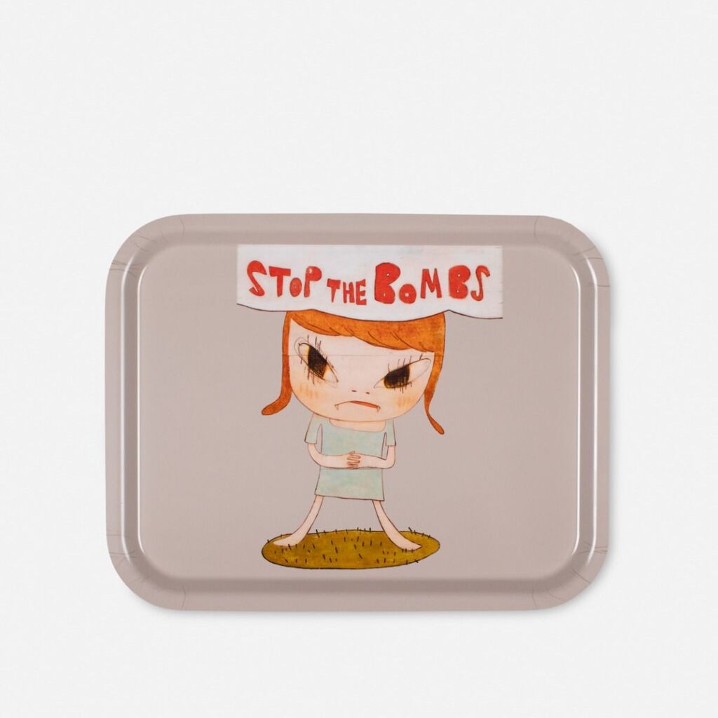 Yoshitomo Nara - Stop the Bombs 2019 Art Tray, 2024 - Pinto Gallery