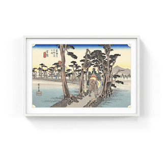 Yoshiwara -Fuji at the Left, After 1833-Utagawa Hiroshige (Andō Hiroshige)-Pinto Gallery