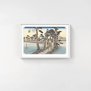 Yoshiwara -Fuji at the Left, After 1833-Utagawa Hiroshige (Andō Hiroshige)-Pinto Gallery