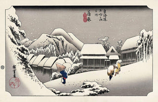 Night Snow at Kambara, After 1833-Utagawa Hiroshige (Andō Hiroshige)-Pinto Gallery
