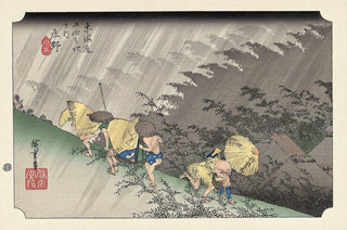 White Rain at Shono, After 1833-Utagawa Hiroshige (Andō Hiroshige)-Pinto Gallery