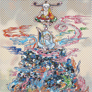 2 Arhats Meditating Amid the Hellfire of the Mound of the Dead, 2015-Takashi Murakami-Pinto Gallery