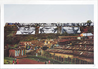 Action in Kibera Slum, Train Passage 1 , Kenya, 2009, 2010-JR-Pinto Gallery