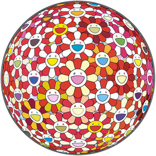 Flowerball: Koi/Red-crowned Crane Vermilion, 2017-Takashi Murakami-Pinto Gallery