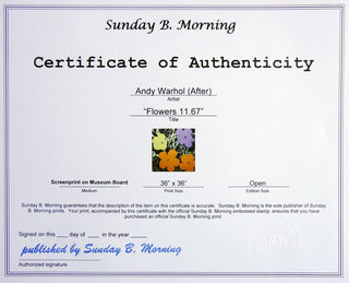 Flowers 11.67, 1967 printed later-Andy Warhol-Pinto Gallery