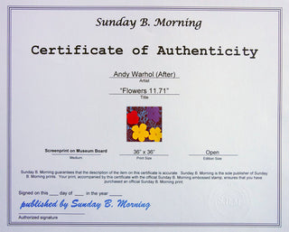 Flowers 11.71, 1967 printed later-Andy Warhol-Pinto Gallery