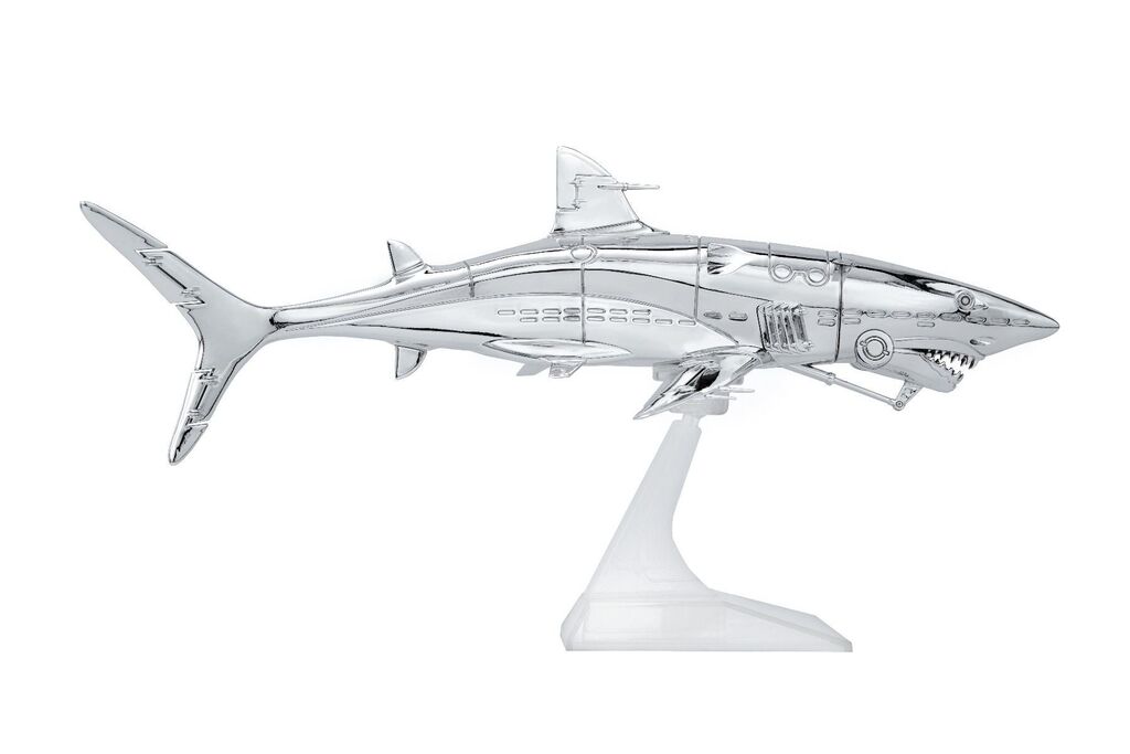 Hajime Sorayama - Sorayama Shark (Silver), 2021 - Pinto Gallery
