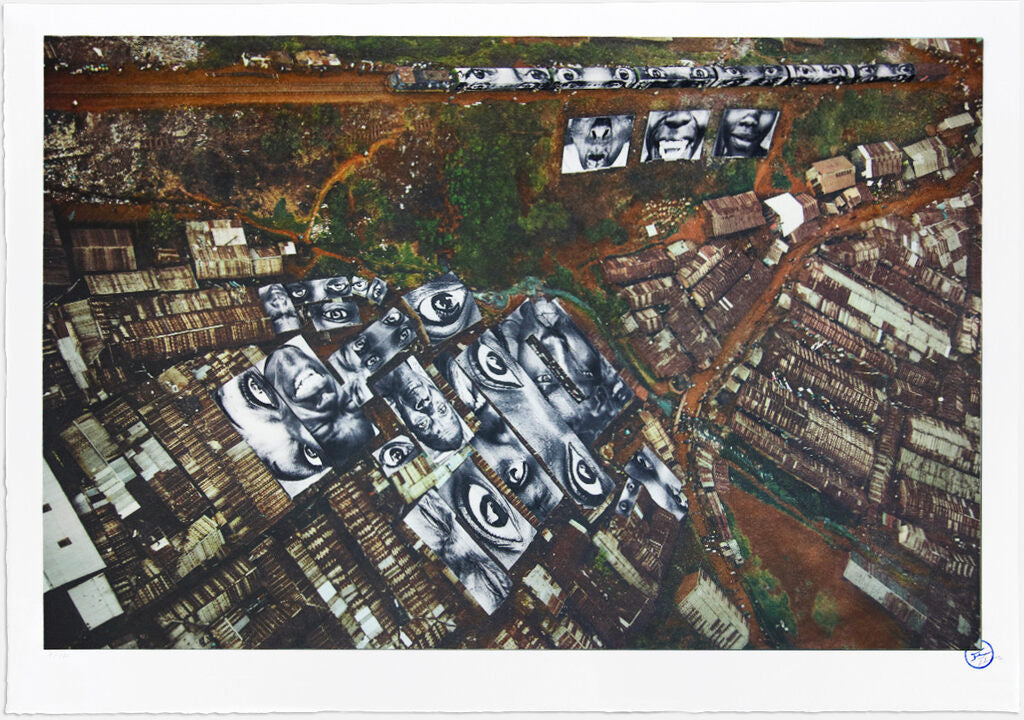 JR - 28 Millimètres, Women Are Heroes, Action in Kibera Slum, general view Nairobi, Kenya, 2009, 2021 - Pinto Gallery