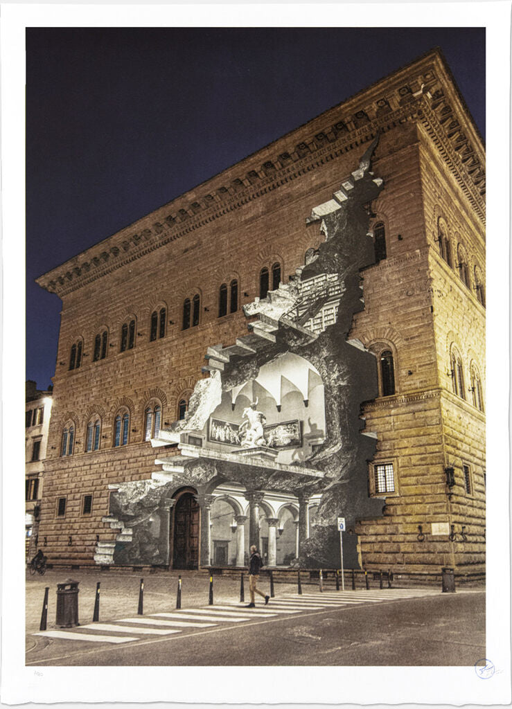 JR - La Ferita, 25 Mars 2021, 19H07, Palazzo Strozzi, Florence, Italie, 2021, 2021 - Pinto Gallery