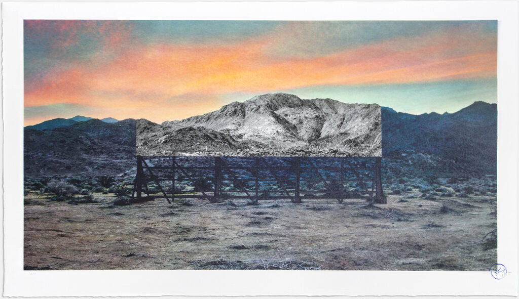JR - Trompe l'oeil, Death Valley, Billboard, March 4, 2017, 5:41 pm California, USA, 2017, 2021 - Pinto Gallery