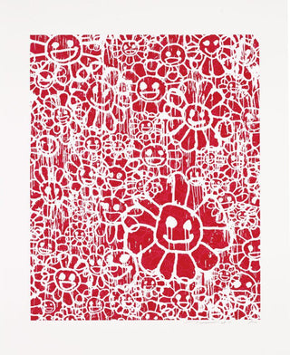 MADSAKI Flowers B Red (working title), 2017-Takashi Murakami-Pinto Gallery