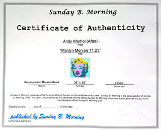 Marilyn Monroe 11.23, 1967 printed later-Andy Warhol-Pinto Gallery