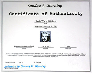 Marilyn Monroe 11.24, 1967 printed later-Andy Warhol-Pinto Gallery