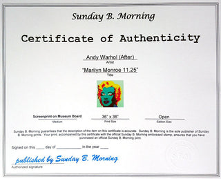 Marilyn Monroe 11.25, 1967 printed later-Andy Warhol-Pinto Gallery