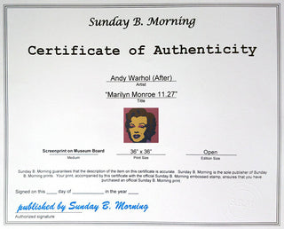 Marilyn Monroe 11.27, 1967 printed later-Andy Warhol-Pinto Gallery