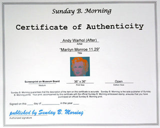 Marilyn Monroe 11.29, 1967 printed later-Andy Warhol-Pinto Gallery