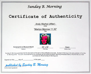 Marilyn Monroe 11.30, 1967 printed later-Andy Warhol-Pinto Gallery