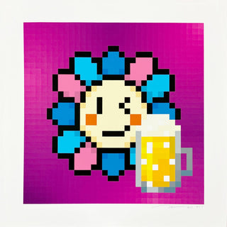 Murakami.Flower #1527 drunk draft beer, 2023-Takashi Murakami-Pinto Gallery
