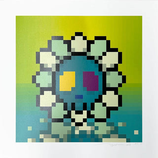 Murakami.Flower #6758 Water surface and skull face, 2023-Takashi Murakami-Pinto Gallery