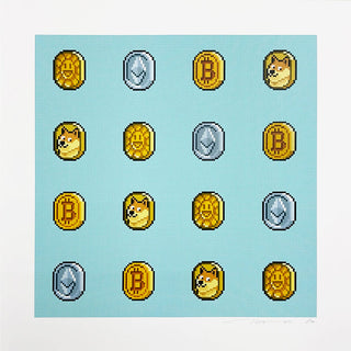 Murakami.Flower COINs with Other Crypto Coins: 4 × 4, 2022-Takashi Murakami-Pinto Gallery