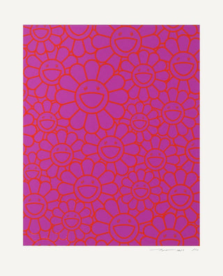 October Story (orange/lavender flowers), 2019-Takashi Murakami-Pinto Gallery