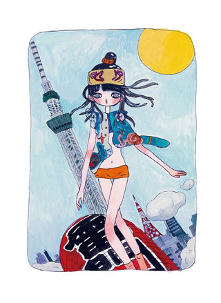 She's Coming, Riding the Kaminari-mon Lantern, 2020-Aya Takano-Pinto Gallery