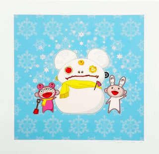 Snow, Moon, and Flower: Snowman with Kaikai and Kiki, 2022-Takashi Murakami-Pinto Gallery