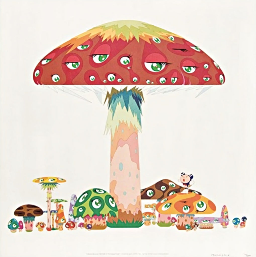 Takashi Murakami - A master mushroom with dob in the strange forest, 1999 - Pinto Gallery