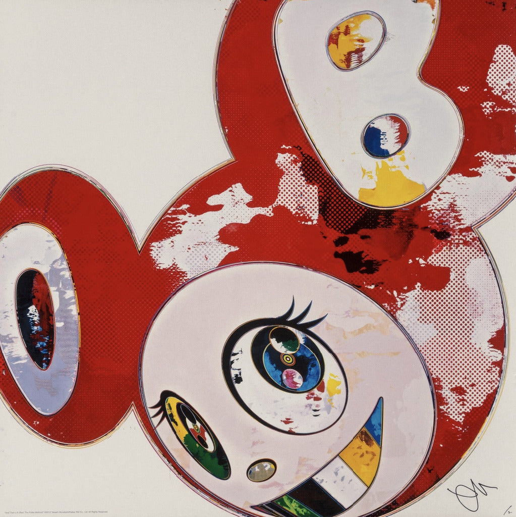 Takashi Murakami - And Then x 6 (Red: The Polke Method), 2013 - Pinto Gallery