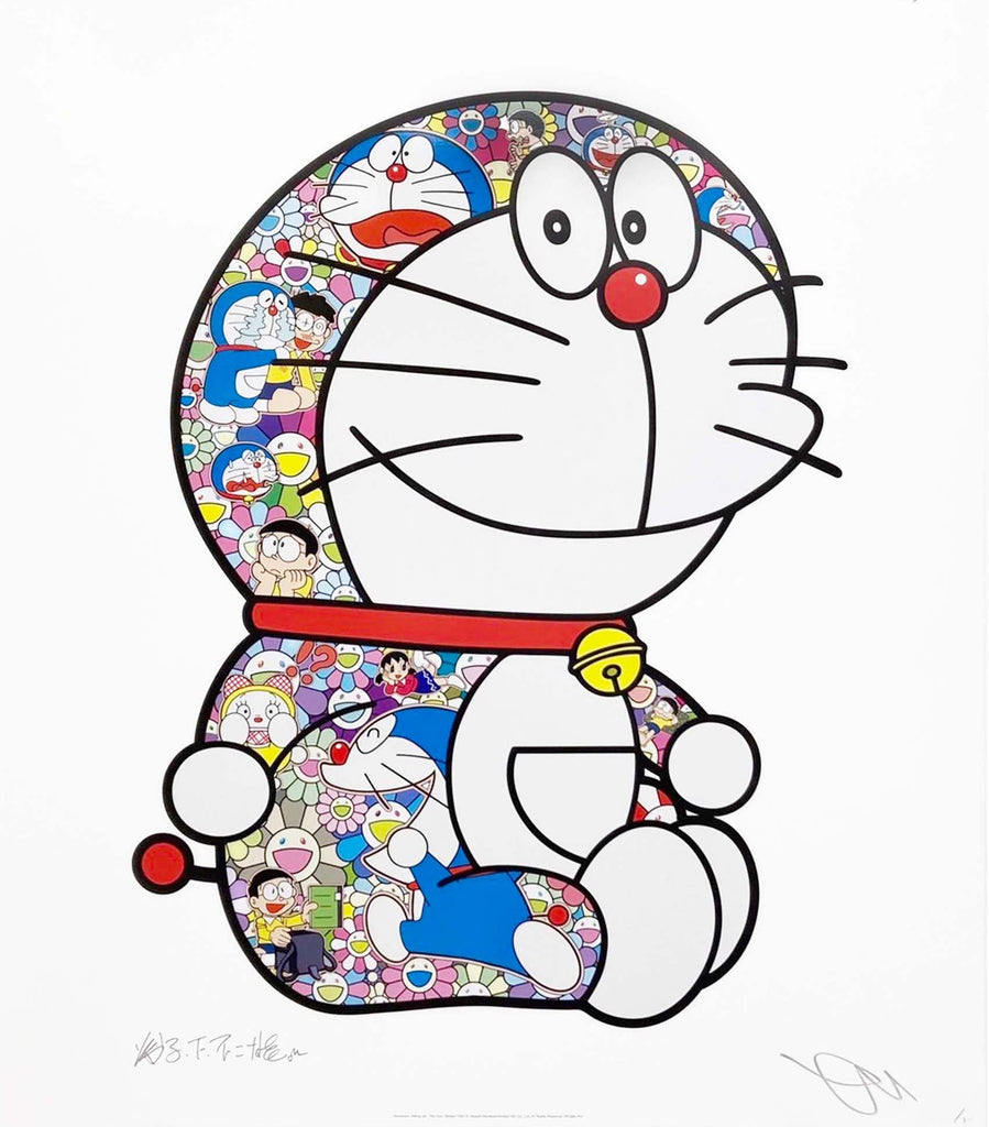 Takashi Murakami - Doraemon Sitting Up: “Yoo-hoo, Nobita!”, 2022 - Pinto Gallery