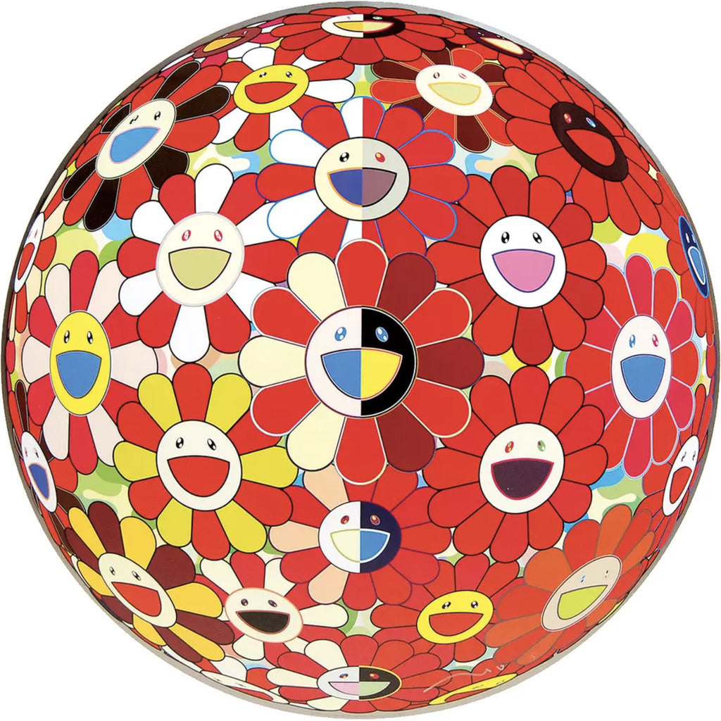 Takashi Murakami - Flower Ball Red (3d) - The Magic Flute, 2010 - Pinto Gallery