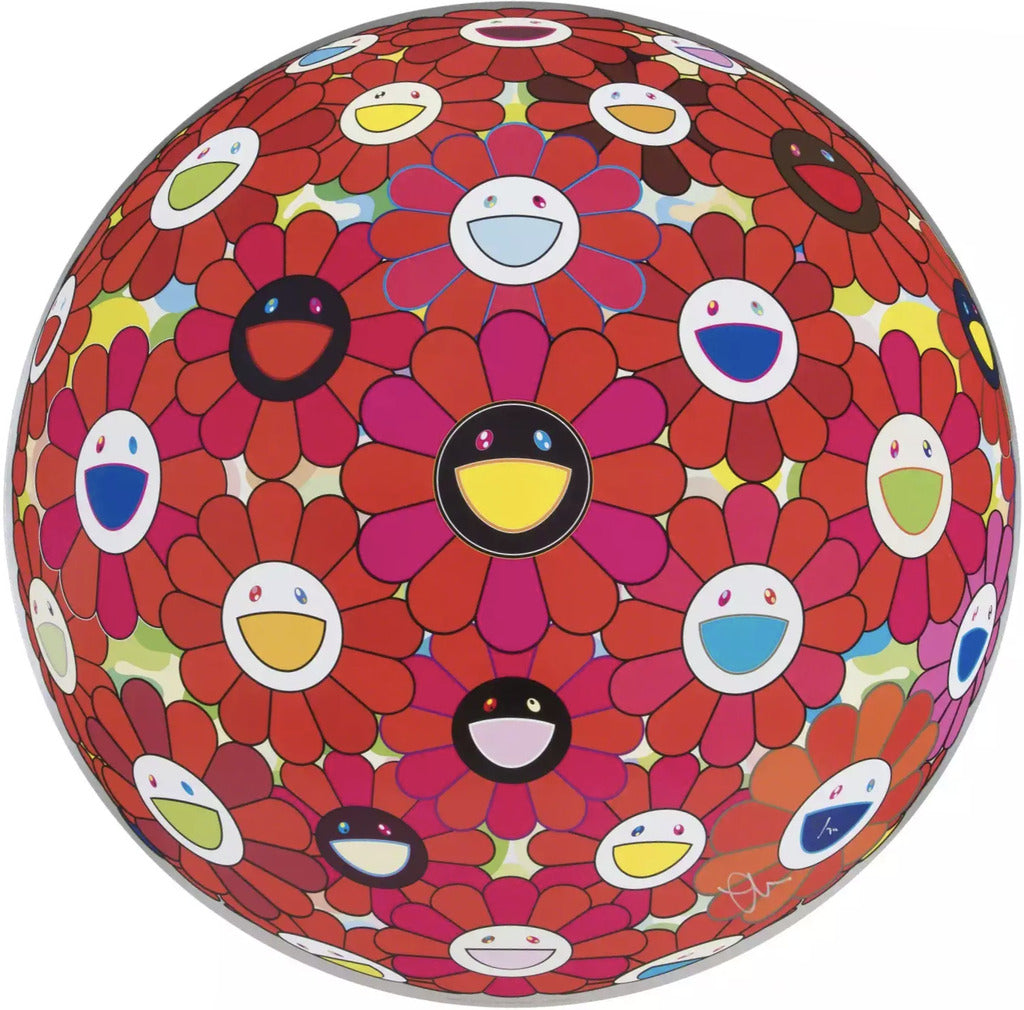 Takashi Murakami - Flowerball (3D) Red ball, 2013 - Pinto Gallery
