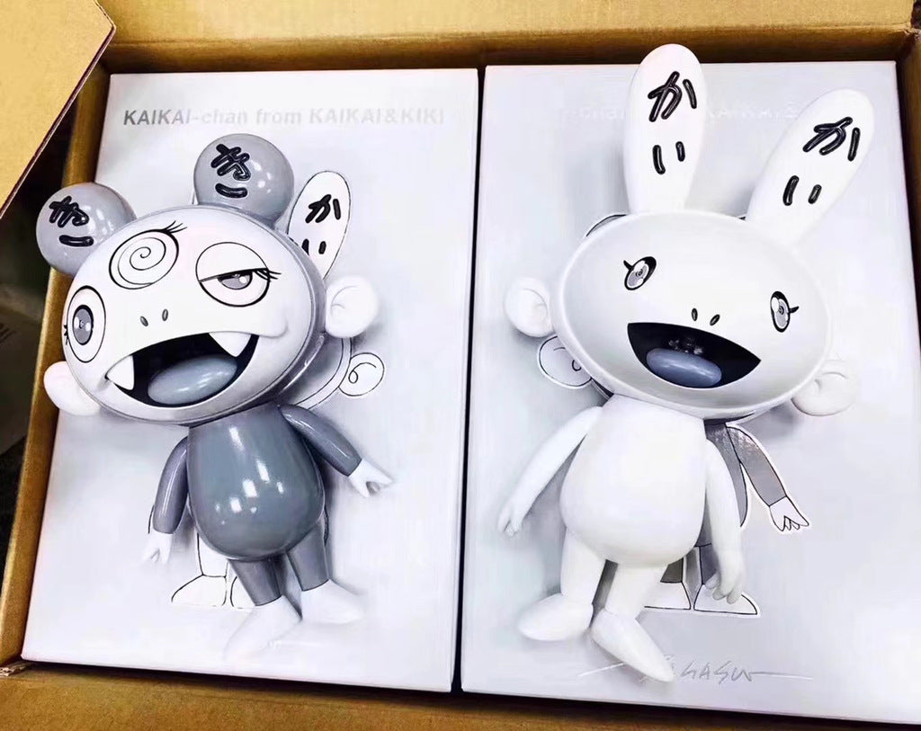 Takashi Murakami - Kaikai-chan (Black/White); and Kiki-chan (Black/White), from Kaikai & Kiki, 2019 - Pinto Gallery