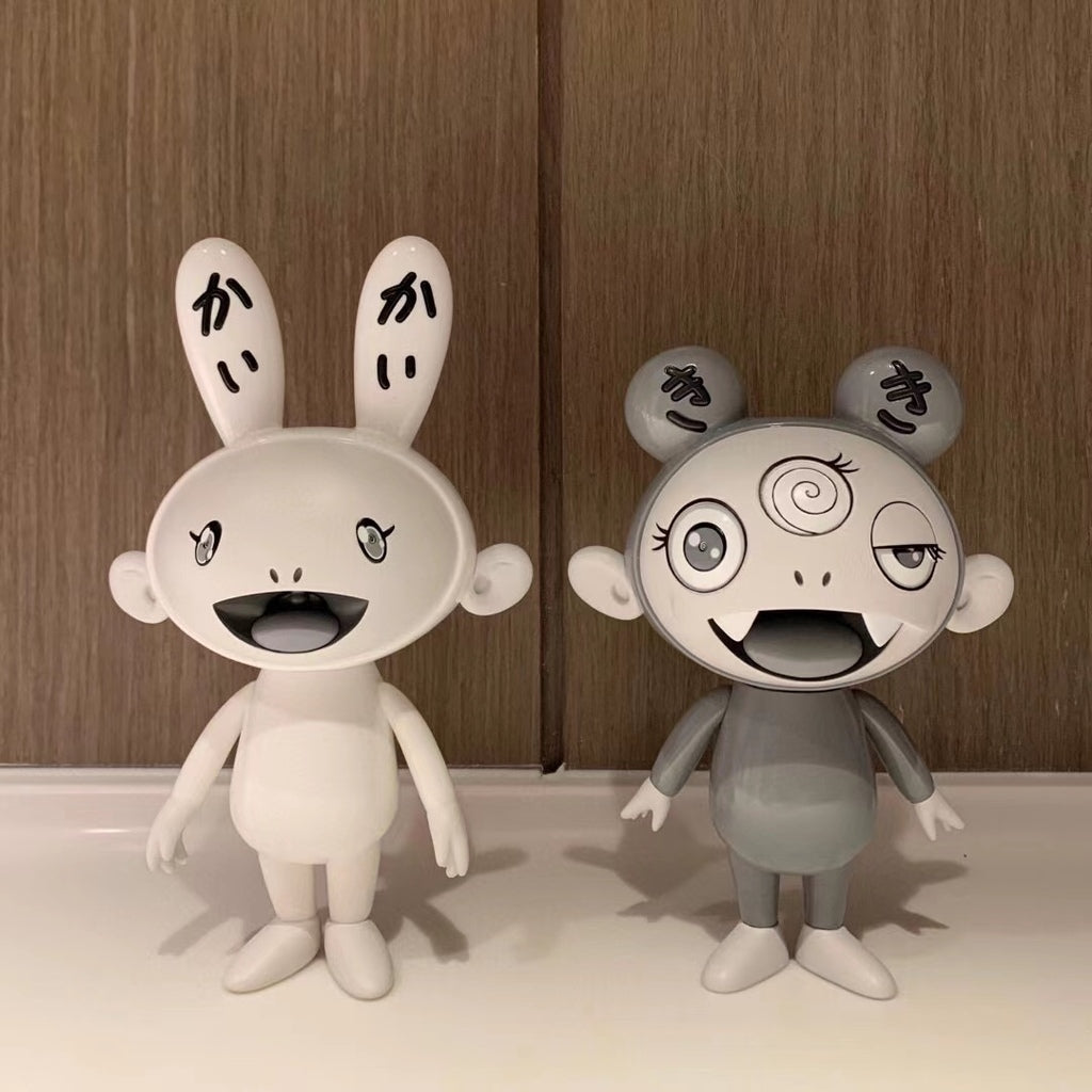 Takashi Murakami - Kaikai-chan (Black/White); and Kiki-chan (Black/White), from Kaikai & Kiki, 2019 - Pinto Gallery