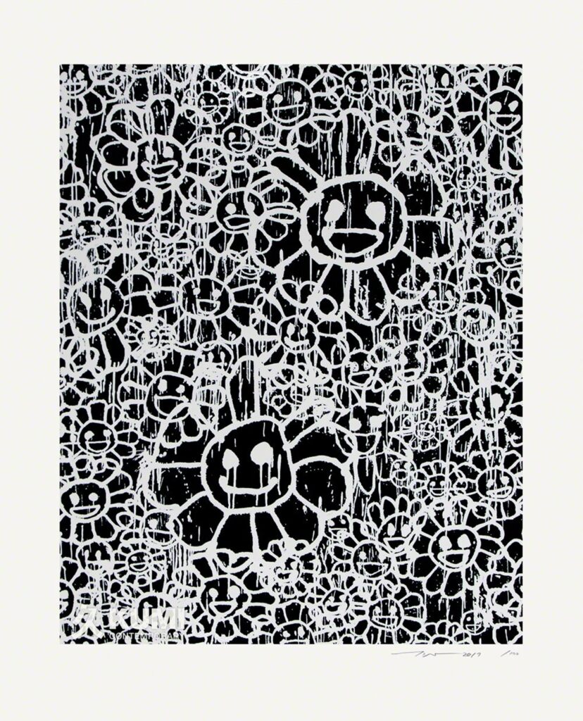 Takashi Murakami - MADSAKI Flowers A Black (working title), 2017 - Pinto Gallery