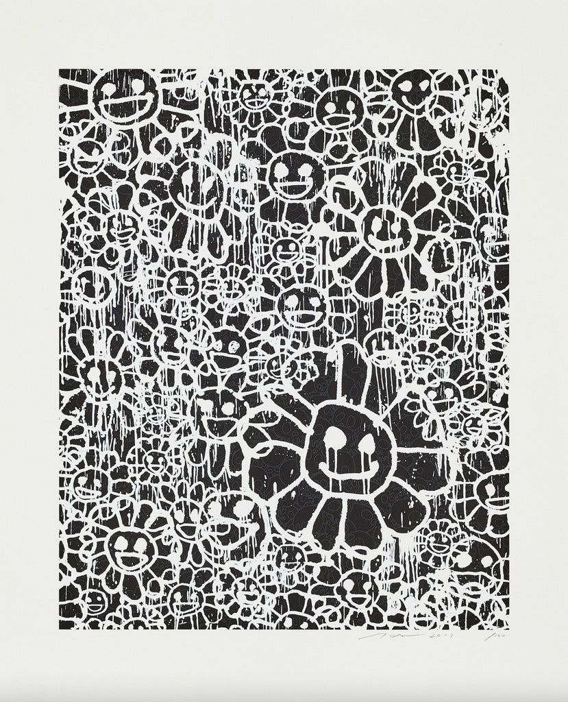 Takashi Murakami - MADSAKI Flowers B Black (working title), 2017 - Pinto Gallery